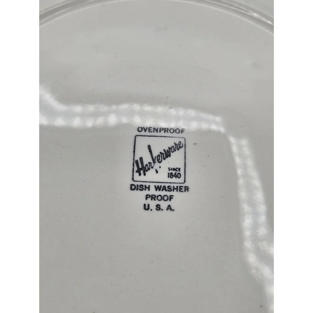 Mid‎ Century Modern Harkerware Pottery Pink Summertime Oval Serving Platter 11